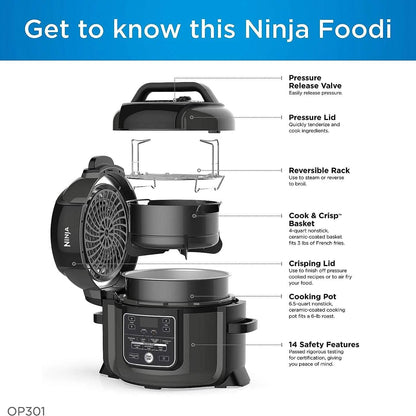 Ninja Pressure Cookers & Canners, 6.5 qt, Black (Refurbished) - A-1 Thread Vault