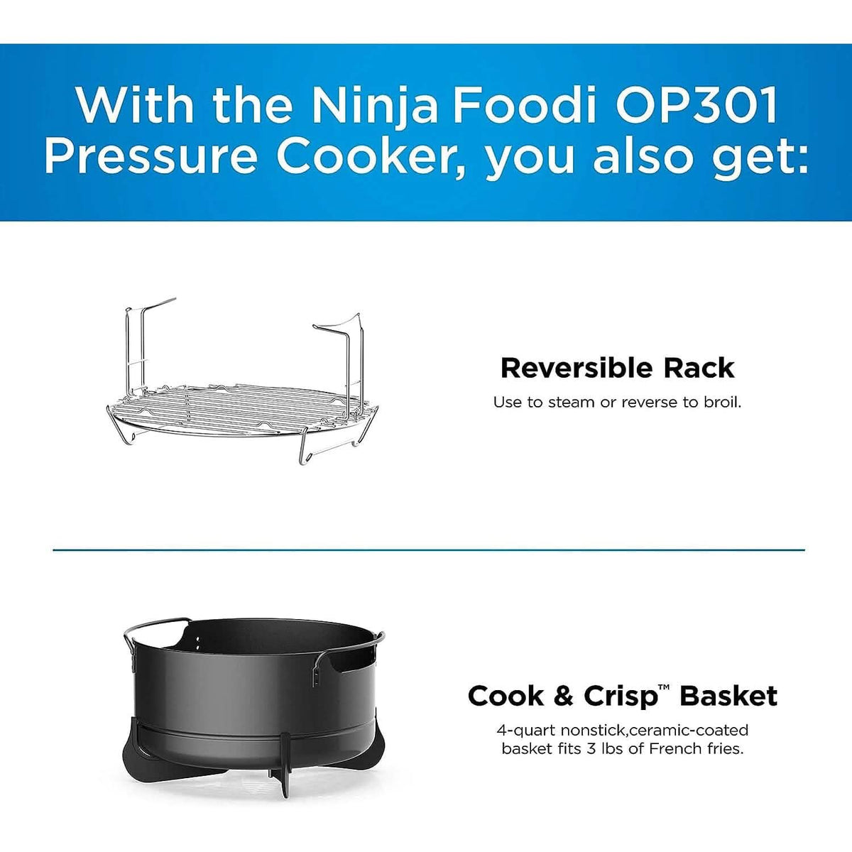 Ninja Pressure Cookers & Canners, 6.5 qt, Black (Refurbished) - A-1 Thread Vault