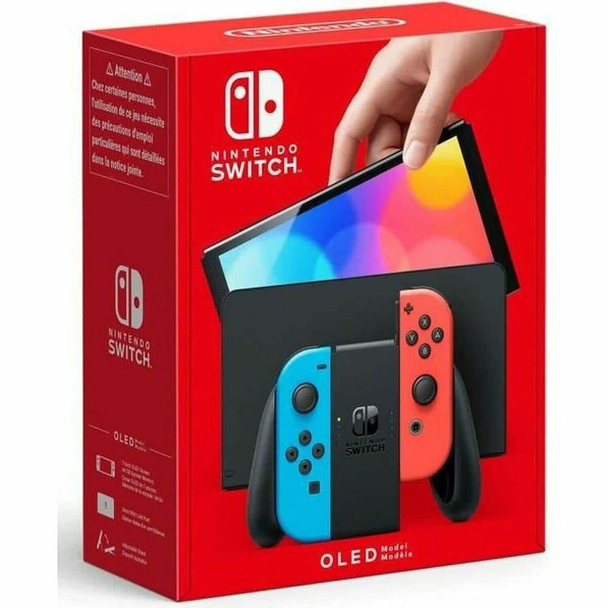 Nintendo Switch – OLED Model w/ Neon Red & Neon Blue Joy-Con (Refurbished) - A-1 Thread Vault