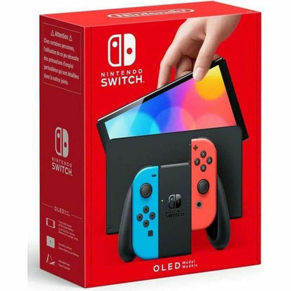 Nintendo Switch – OLED Model w/ Neon Red & Neon Blue Joy-Con (Refurbished) - A-1 Thread Vault