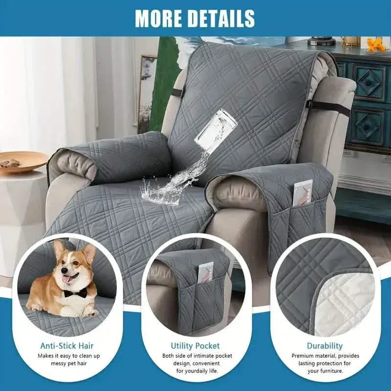 Non Slip Recliner Chair Cover, Washable Reclining Chair/Furniture Protector - A-1 Thread Vault