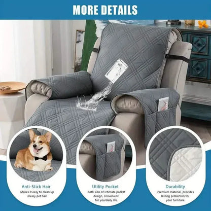 Non Slip Recliner Chair Cover, Washable Reclining Chair/Furniture Protector - A-1 Thread Vault