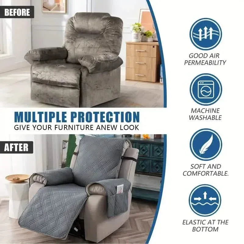 Non Slip Recliner Chair Cover, Washable Reclining Chair/Furniture Protector - A-1 Thread Vault