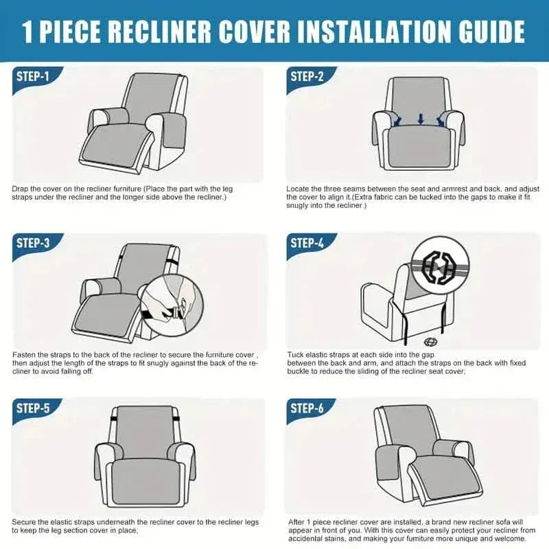 Non Slip Recliner Chair Cover, Washable Reclining Chair/Furniture Protector - A-1 Thread Vault