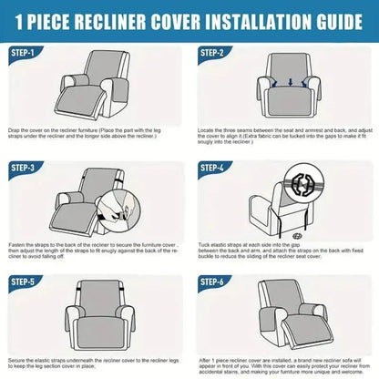 Non Slip Recliner Chair Cover, Washable Reclining Chair/Furniture Protector - A-1 Thread Vault