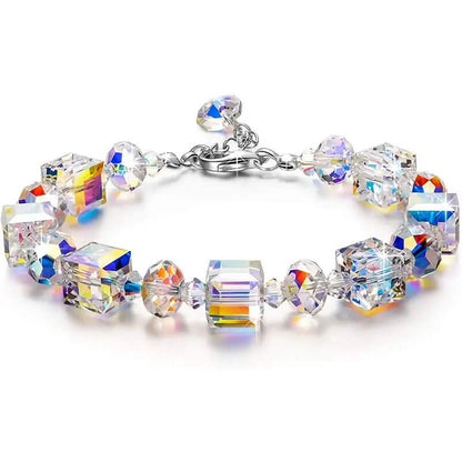 Northern Lights Artificial Crystal Bracelet 7"+ 2" Extension Chain - A-1 Thread Vault