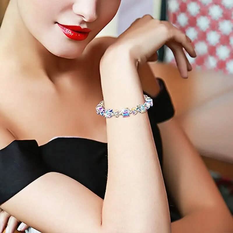 Northern Lights Artificial Crystal Bracelet 7"+ 2" Extension Chain - A-1 Thread Vault