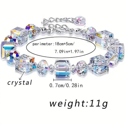 Northern Lights Artificial Crystal Bracelet 7"+ 2" Extension Chain - A-1 Thread Vault