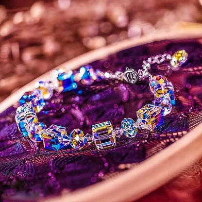 Northern Lights Artificial Crystal Bracelet 7"+ 2" Extension Chain - A-1 Thread Vault