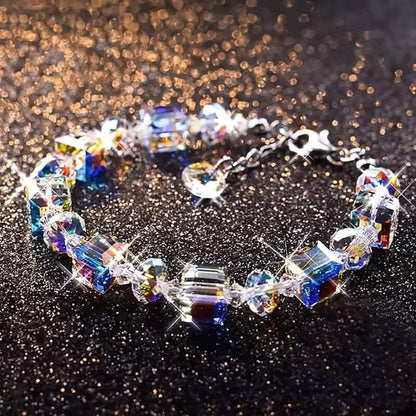 Northern Lights Artificial Crystal Bracelet 7"+ 2" Extension Chain - A-1 Thread Vault