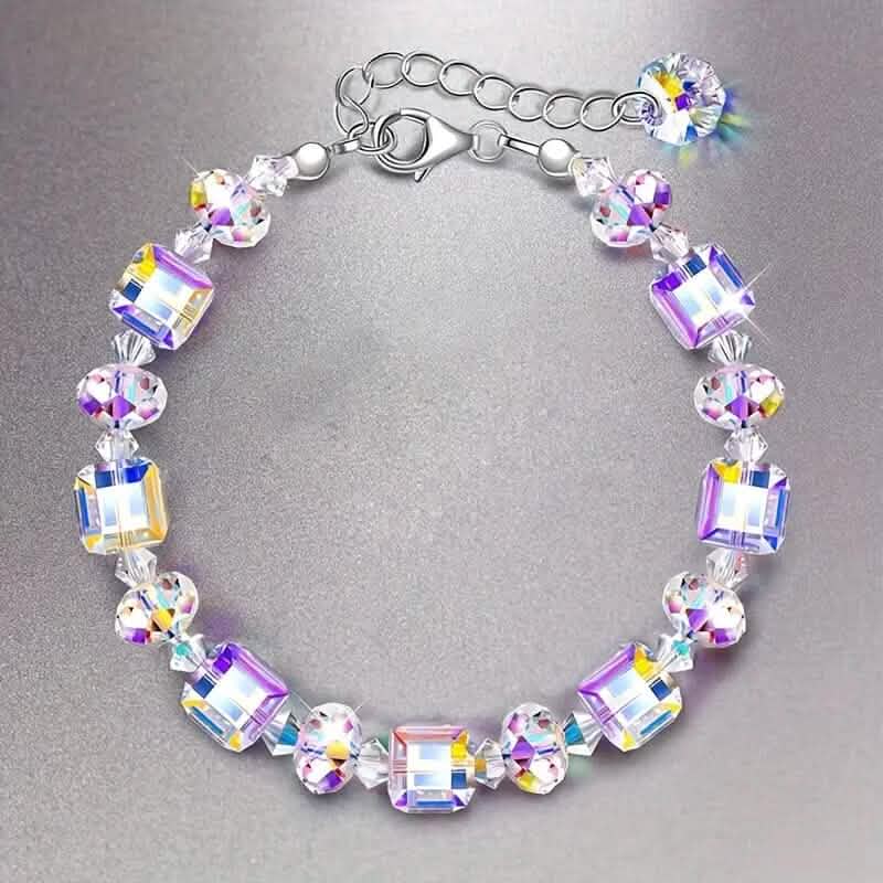 Northern Lights Artificial Crystal Bracelet 7"+ 2" Extension Chain - A-1 Thread Vault