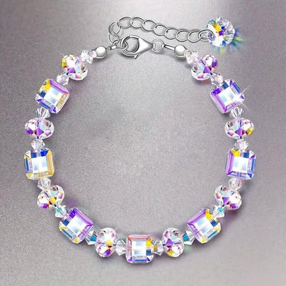 Northern Lights Artificial Crystal Bracelet 7"+ 2" Extension Chain - A-1 Thread Vault