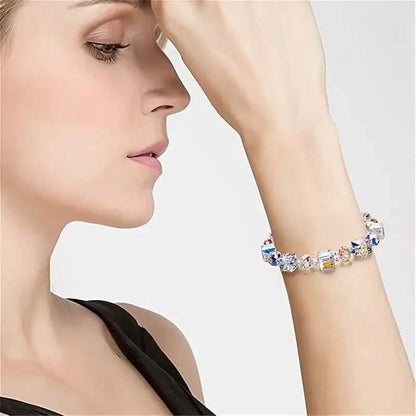 Northern Lights Artificial Crystal Bracelet 7"+ 2" Extension Chain - A-1 Thread Vault