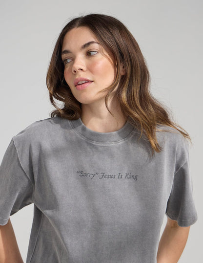 Not Sorry Jesus Is King Heavyweight Tee - A-1 Thread Vault