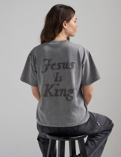 Not Sorry Jesus Is King Heavyweight Tee - A-1 Thread Vault
