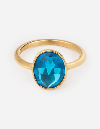 Ocean Blue Gemstone Ring - A-1 Thread Vault