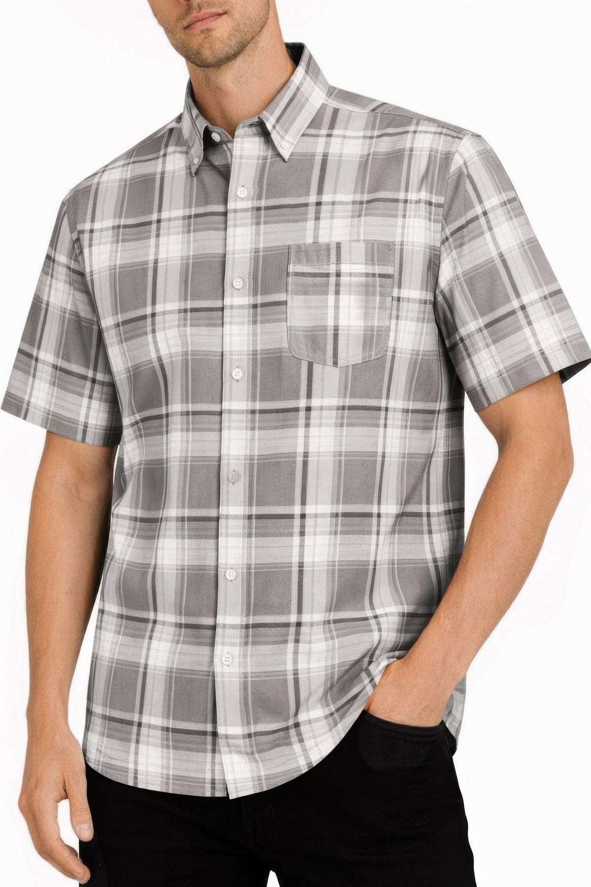 Oldschool Checkered Button Down Short Sleeve Shirt - A-1 Thread Vault