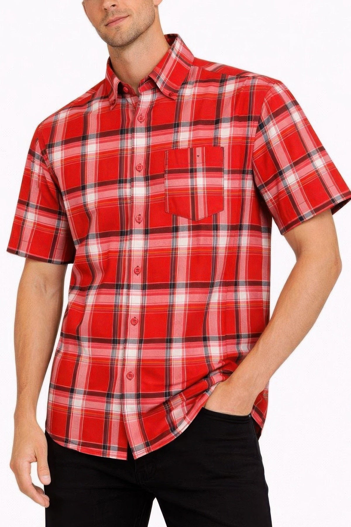 Oldschool Checkered Button Down Short Sleeve Shirt - A-1 Thread Vault