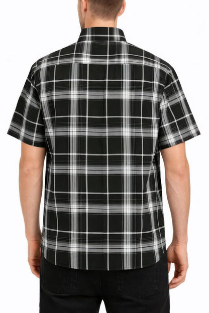 Oldschool Checkered Button Down Short Sleeve Shirt - A-1 Thread Vault