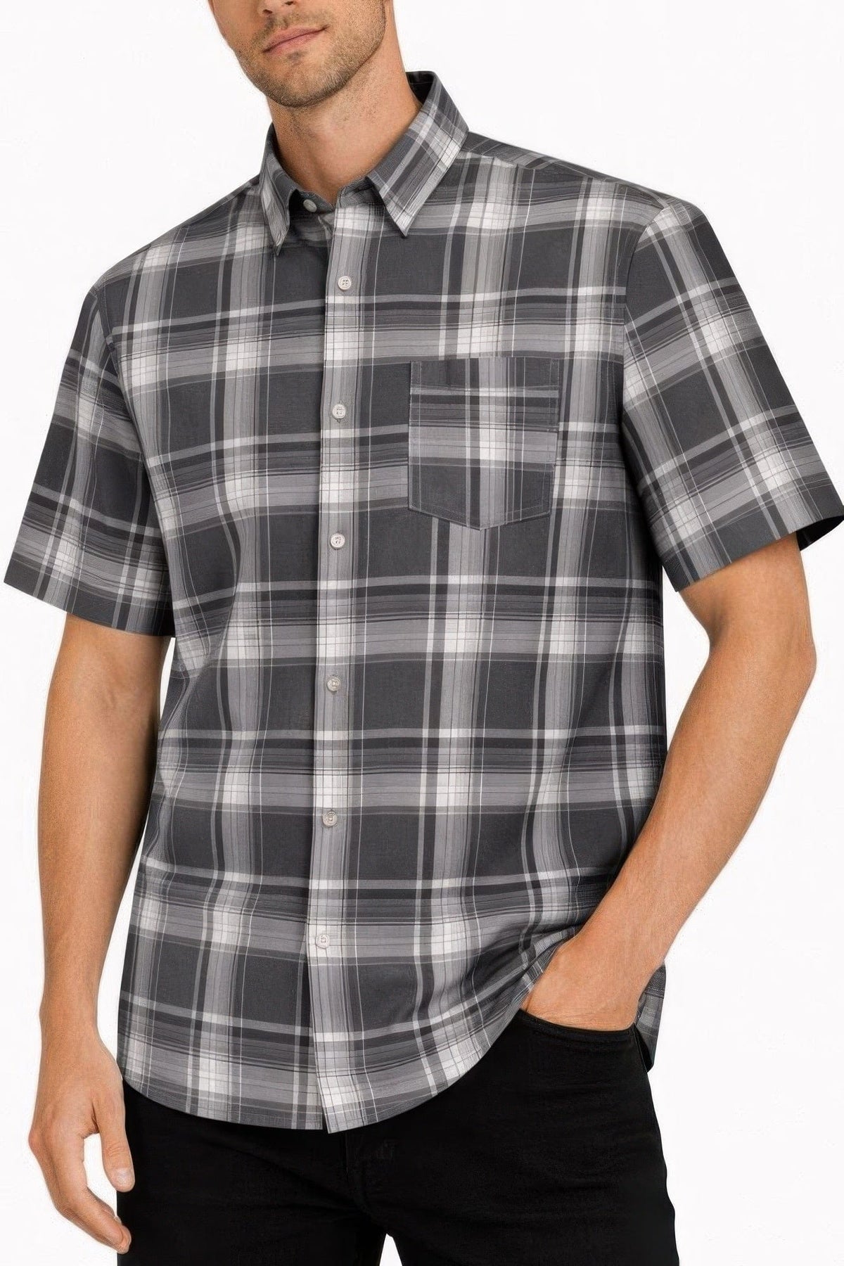 Oldschool Checkered Button Down Short Sleeve Shirt - A-1 Thread Vault