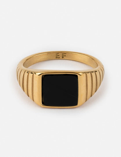 Onyx Signet Ring - A-1 Thread Vault