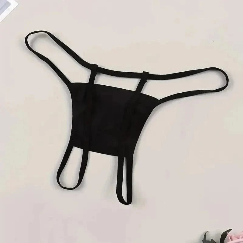 Open Type Women's Panties Crotch Opening Transparent G-strings Thongs Sexy Lingeries Letter Printing Solid Underwear For Lace - A-1 Thread Vault