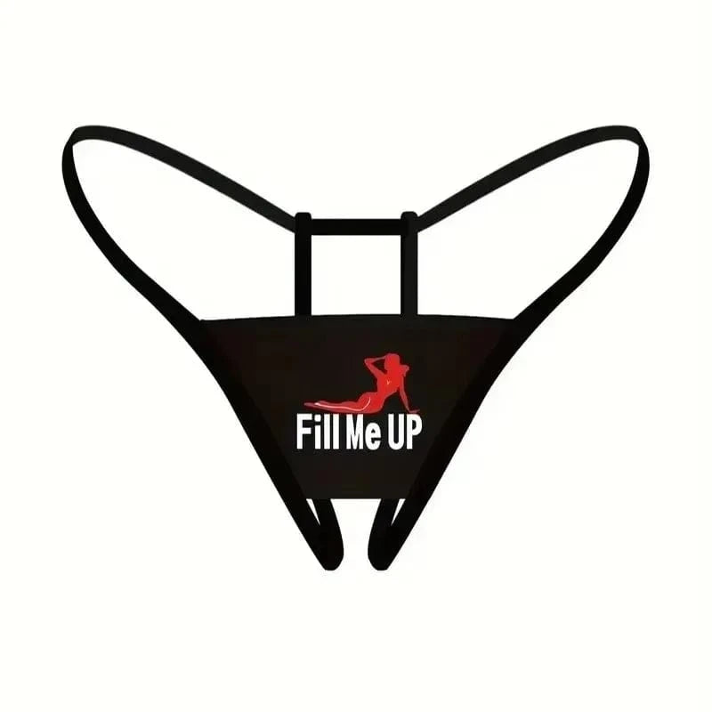 Open Type Women's Panties Crotch Opening Transparent G-strings Thongs Sexy Lingeries Letter Printing Solid Underwear For Lace - A-1 Thread Vault