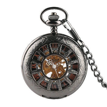 Openwork Carved Floral Roman-Style Pocket Watch - A-1 Thread Vault