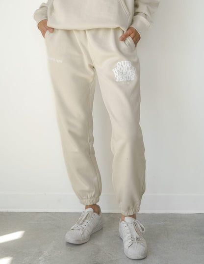 Our World Needs Jesus Beige Unisex Sweatpant - A-1 Thread Vault