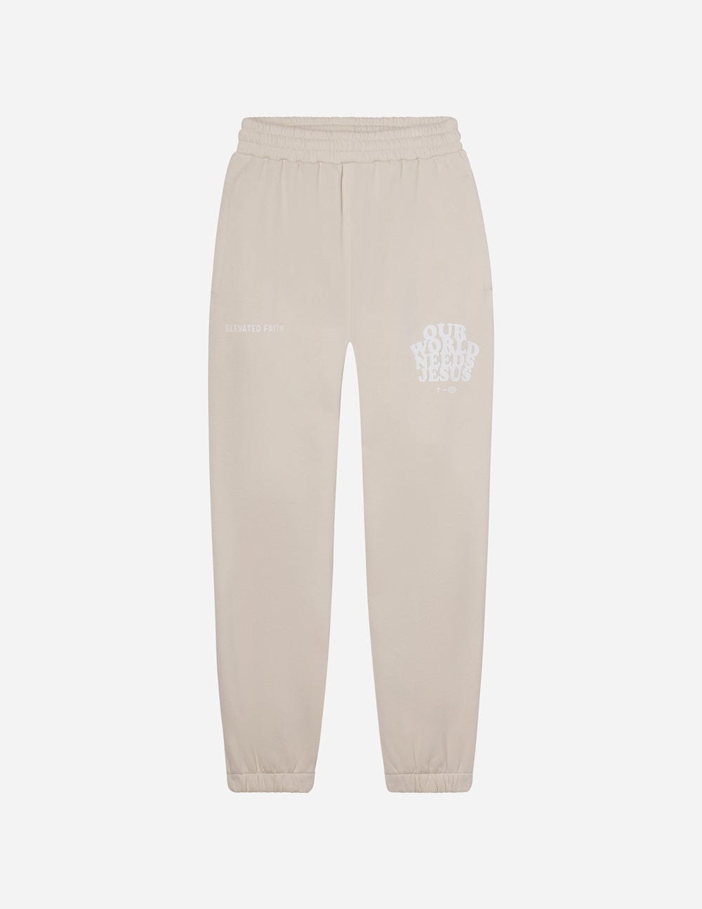 Our World Needs Jesus Beige Unisex Sweatpant - A-1 Thread Vault