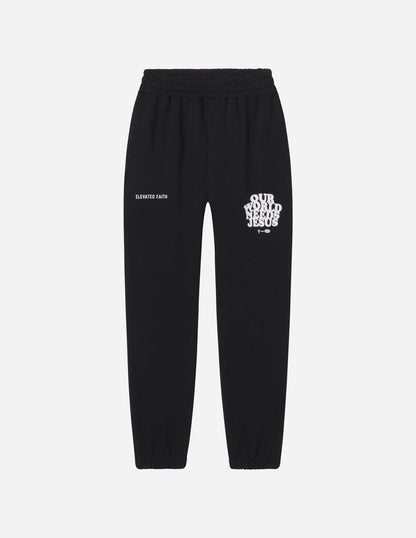 Our World Needs Jesus Black Unisex Sweatpant - A-1 Thread Vault