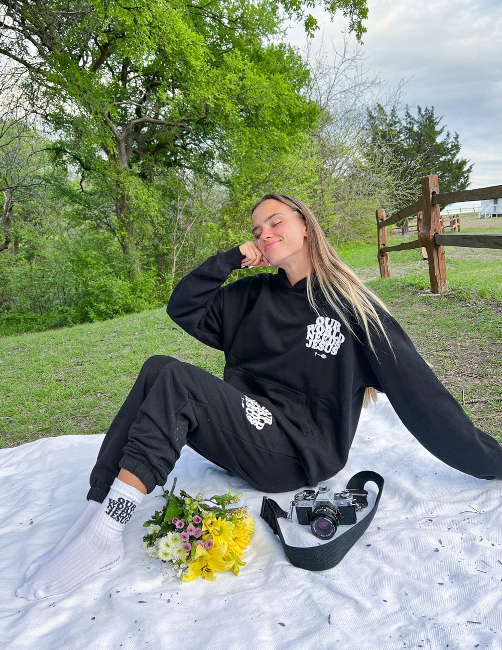 Our World Needs Jesus Black Unisex Sweatpant - A-1 Thread Vault