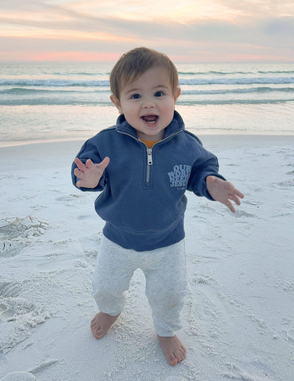 Our World Needs Jesus Kids Half-Zip - A-1 Thread Vault