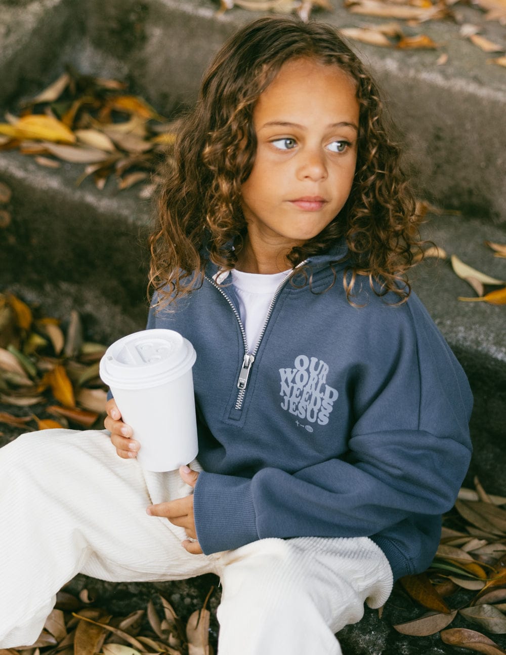 Our World Needs Jesus Kids Half-Zip - A-1 Thread Vault