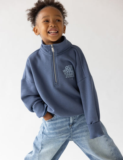 Our World Needs Jesus Kids Half-Zip - A-1 Thread Vault