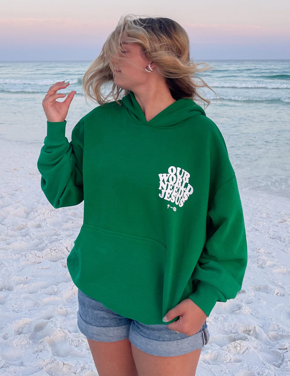 Our World Needs Jesus Unisex Hoodie - A-1 Thread Vault