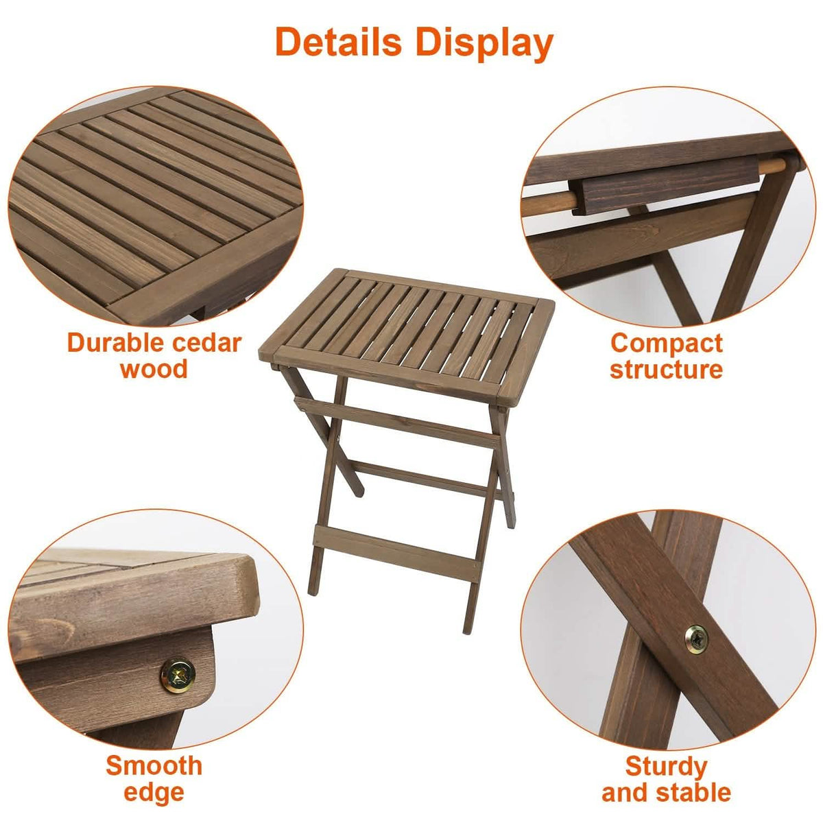 Outdoor Side Table Portable Folding Table - A-1 Thread Vault