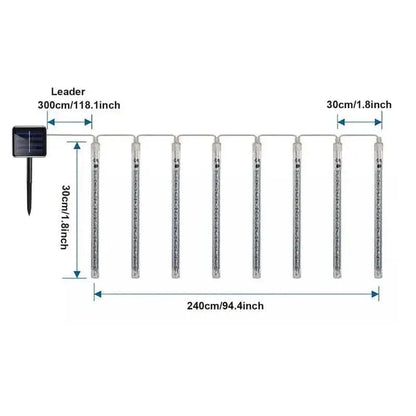 Outdoor Solar Meteor Christmas String Lights - A-1 Thread Vault