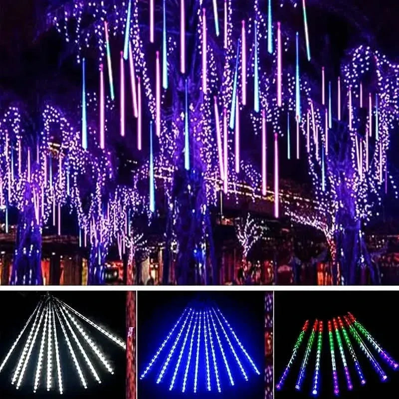 Outdoor Solar Meteor Christmas String Lights - A-1 Thread Vault