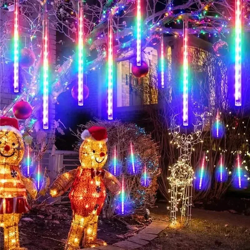 Outdoor Solar Meteor Christmas String Lights - A-1 Thread Vault
