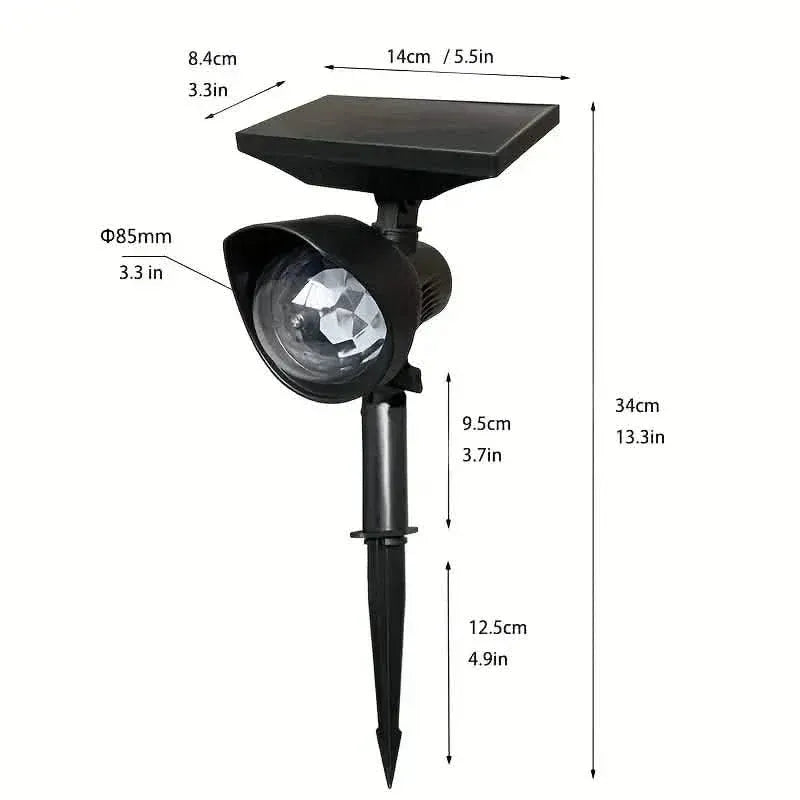 Outdoor Solar Rotating Color Projection Lamp - A-1 Thread Vault