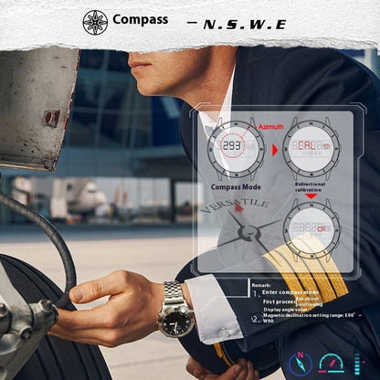 Outdoor Waterproof Watch Height Guide Smart Watch Multifunctional Men's Wrist Watch - A-1 Thread Vault