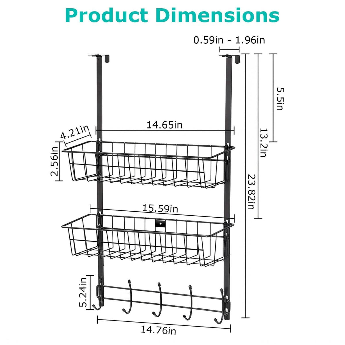 Over The Door Hooks Organizer - A-1 Thread Vault