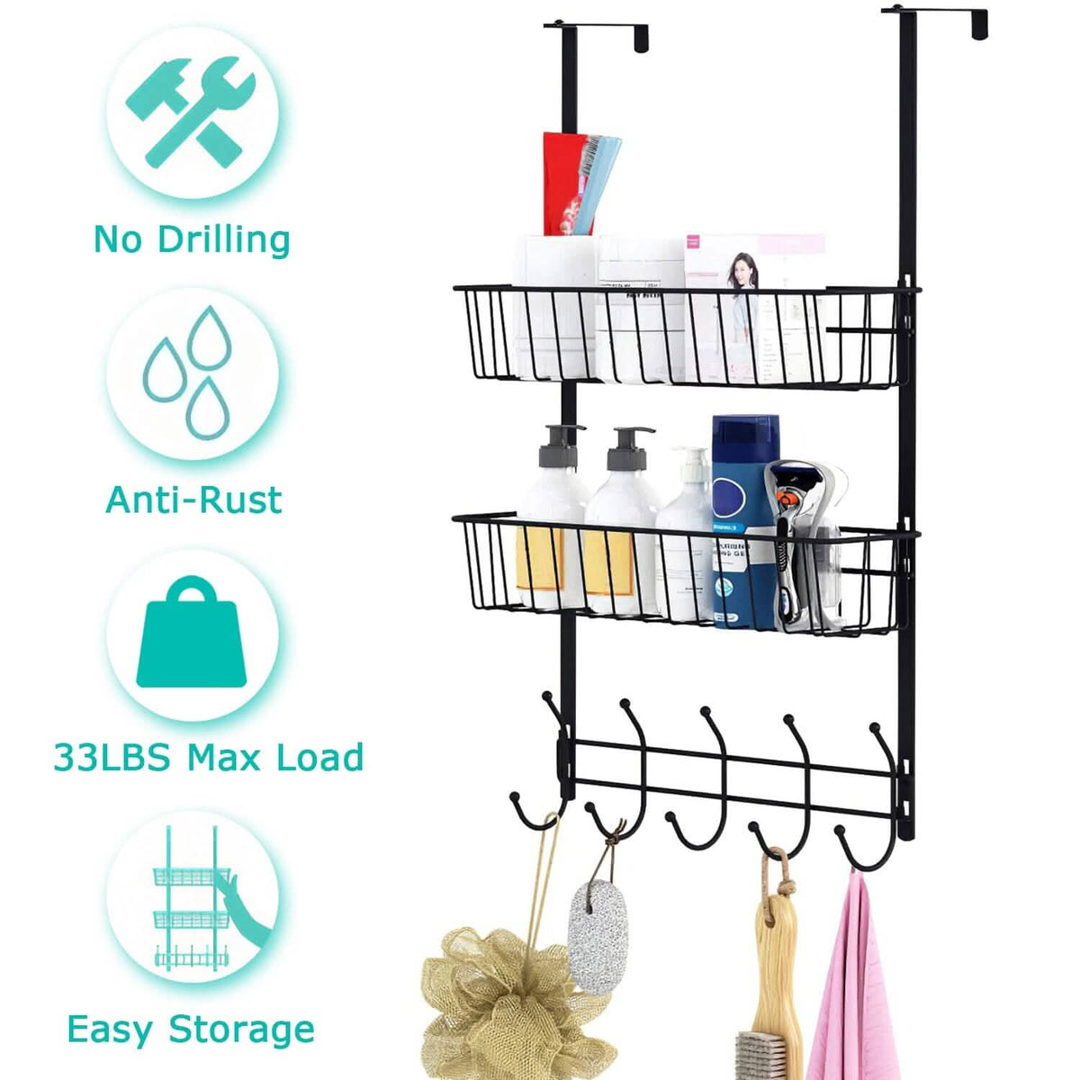 Over The Door Hooks Organizer - A-1 Thread Vault