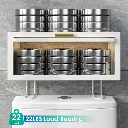 Over the Toilet Storage Cabinet with Dust-Proof Transparent Magnetic Door Side Opening - A-1 Thread Vault