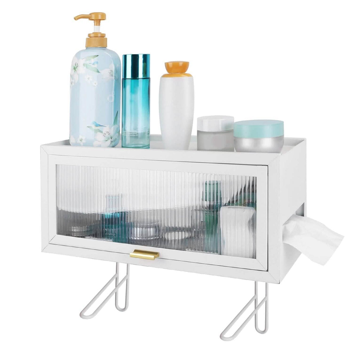 Over the Toilet Storage Cabinet with Dust-Proof Transparent Magnetic Door Side Opening - A-1 Thread Vault
