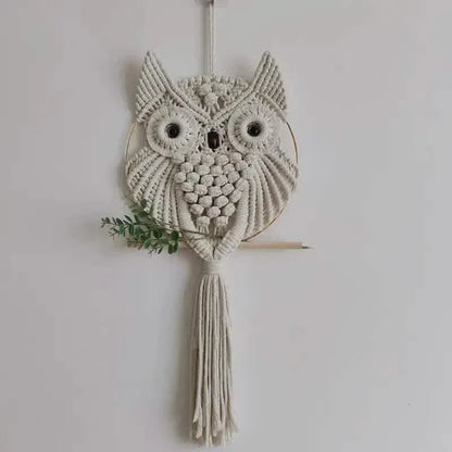 Owl Macrame Home Tapestry Boho Tapestry Wall Hanging - A-1 Thread Vault