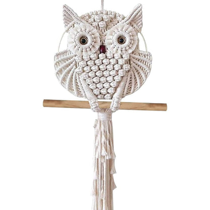 Owl Macrame Home Tapestry Boho Tapestry Wall Hanging - A-1 Thread Vault