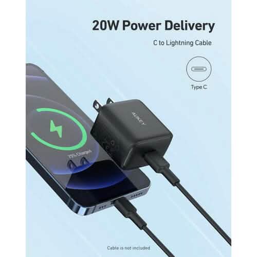 PA-R1S Swift Charger with PD & QC 3.0 USB C 20W Black - A-1 Thread Vault