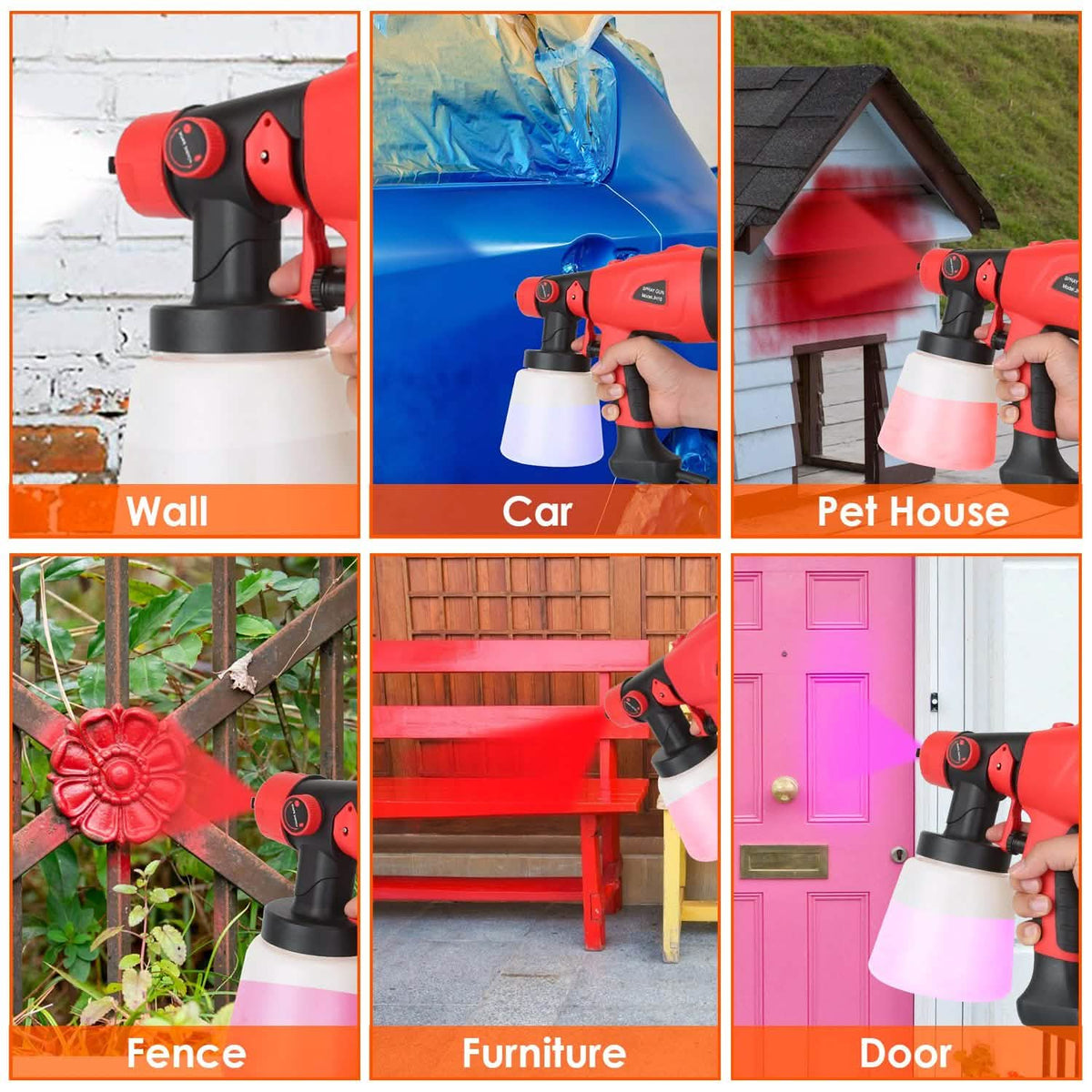 Paint Sprayer HVLP Handheld Painter with 3 Spray Patterns - A-1 Thread Vault
